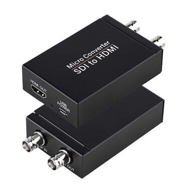 ENBUER SDI to HDMI Converter, 3G-SDI/HD-SDI/SD-SDI to HDMI Adapter, Auto Format Detection SDI to HDMI Video Converter Stereo Audio De-embedder