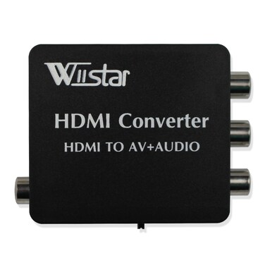 Wiistar HDMI to AV + Audio Converter Support SPDIF and Coaxial Audio Outputs NTSC PAL for TV/PC/PS3/Blue-ray DVD 1080p