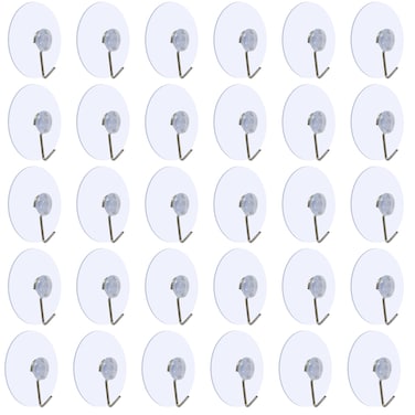 Honbay 30pcs 45mm/1.77" Bathroom Kitchen Suction Cup Wall Hook Hanger
