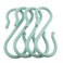E-outstanding 4pcs Plastic S Shaped Double Head Hanger Hook Bathroom Nail Hooks Wardrobe Clothes S Hooks, Blue M Size 12cm