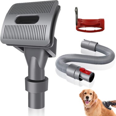 TPDL Groom Tool for Dyson Pet dog Attachment Brush, Compatible with Dyson V15 V12 V11 V10 V8 V7 DC62 DC65 Vacuum Cleaners, with Extended Vacuum Hose &amp; Trigger Lock