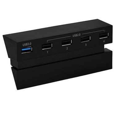 LinaLife PS4 USB Hub 3.0-5-Port USB 3.0 &amp; 2.0 Extension Adapter for PlayStation 4 ps4 Not for PS4 Slim, PS4 PRO Edition Gaming Console