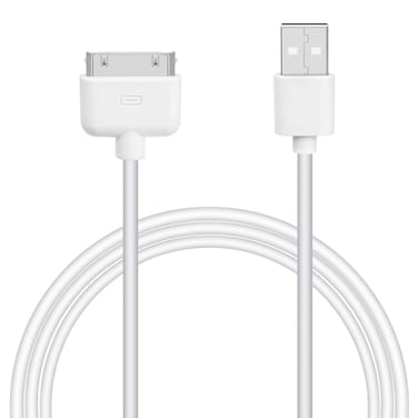 WORLDBOYU iPhone 4s Cable USB Sync and Charging Cable for iPhone 4 4s 3G 3GS iPad 1 2 3 iPod Touch Nano 30 Pin Charger Cord Dock Adapter Data 3.3 Feet White