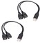 Adaptermvp USB 2.0 Adapter, Dual USB Female Jack Y Splitter Charger Cable (2 Pack) for Laptop/Tablet/Smartphone Data Transmission/Charging