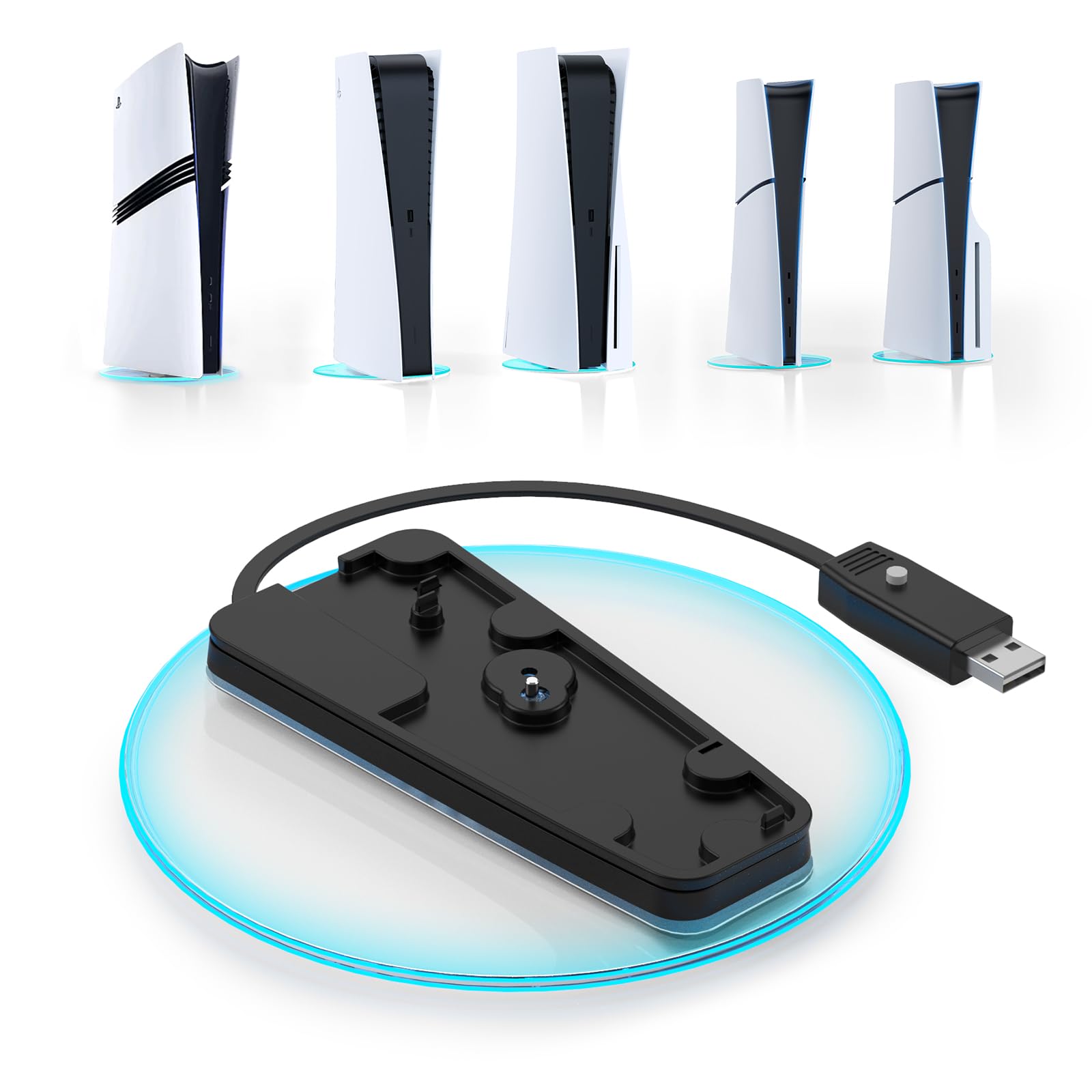 iine Iine Rgb Vertical Stand For PS5 PS5 Slim PS5 Pro
