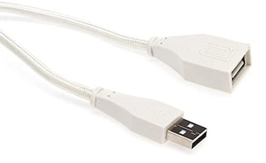 Roland Interconnect Cable, USB-A to USB-A (Female), White Woven, 10-Feet