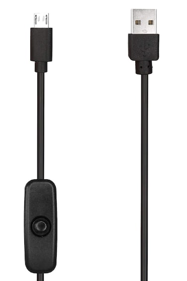 MakerSpot 5ft - 1.5m Long USB 2.0 to Micro USB Extension Cable with Click Button Power On Off Compatible with Raspberry Pi Zero Smartphone Tablet