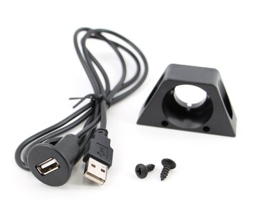 Xtenzi USB Extension Socket in Car Marine Dashboard Flush Mount Lead Cable Mounting Panel Charge and sync for Mobile/Tab, 1 Meter