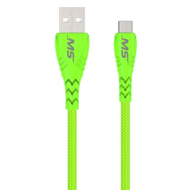 MobileSpec MB06713 10 Foot Micro to USB Hi-Visibility Charge and Sync Cable - Green