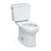 TOTO Drake Two-Piece Round 1.6 GPF Universal Height TORNADO FLUSH Toilet with CEFIONTECT, Cotton White - CST775CSFG#01