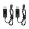 AMZZN 2PCS 3.7V 500mA 1S Battery USB Charging Cable with XH2.54 Plug Connector for Remote Control Vehicles Ships Drones Gliders Four-Axis Aircraft, and Helicopters 3.7V Lipo Battery Charging Cable
