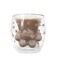 Cat Paw Cute Glass Cup - Insulated Double Walled Tumbler Cup for Iced Coffee, Latte, Cappuccino &amp; Water - Drinking Glass Keeps Drinks Cold &amp; Hot with Charming Kitty Design