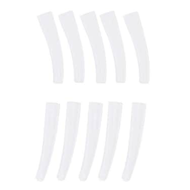 10Pcs Tweezers Cover, Grafting Eyelashes Tips Covers, Transparent Plastic Elbow Tweezers AntiDust NonSlip Eyelashes Grafting Tool