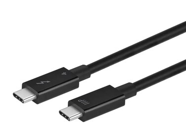 Monoprice Thunderbolt 4 Cable - Intel Certified, 40Gbps, 240 Watts Power Delivery, 8K Ultra HD, 1 Meter, Black