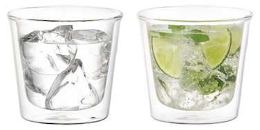 Set of 2 Double Walled Whiskey Glasses - Kinto Cast - 250 ml Tumbler (8.45 fl. oz.) (Japan Import)