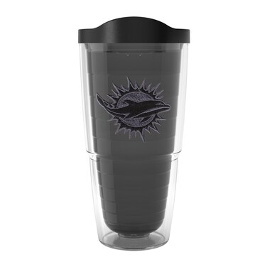 Tervis NFL Miami Dolphins - Monochrome Made in USA Double Walled Insulated Tumbler Travel Cup Keeps Drinks Cold &amp; Hot, 24oz, Classic