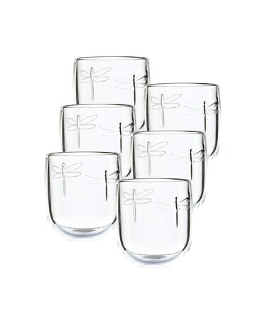 La Rochere Dragonfly Glass Tumbler Set of 6 - Drinking Glasses for Any Occasion &acirc;&euro;&rdquo; Dishwasher Safe Glassware Sets - Tumbler Glass Perfect for a Dinner Party - Glass Set (10 oz)