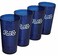 Classic Script Logo Royal Blue Plastic Tumblers Set of 4-16oz - BPA Free - Carlisle Quality Tumblers