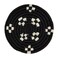 Mud Pie Black Woven Trivet Set; 9" Dia