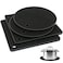 4 Pack Black Silicone Trivet - Non-Slip Kitchen Mats - Multipurpose Pot Holders, Dish Mats, and Jar Opener Assistants - Made of Food Grade Silicone, No BPA