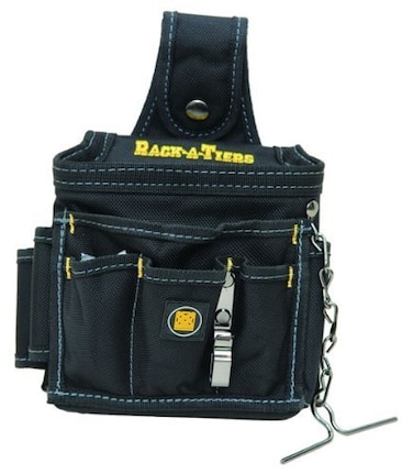 Rack-A-Tiers 43095 Ballistic Nylon Butt Pouch Grande Pocket Tool Holder Black