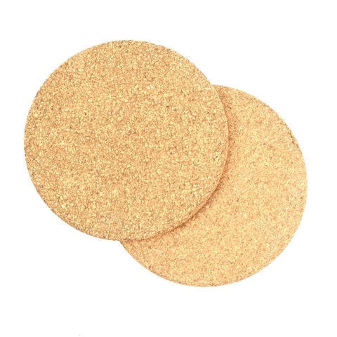 2 Pack Heat Resistant Circle Cork Pads Round Non-Slip Oven Trivet Hot Pan Holder