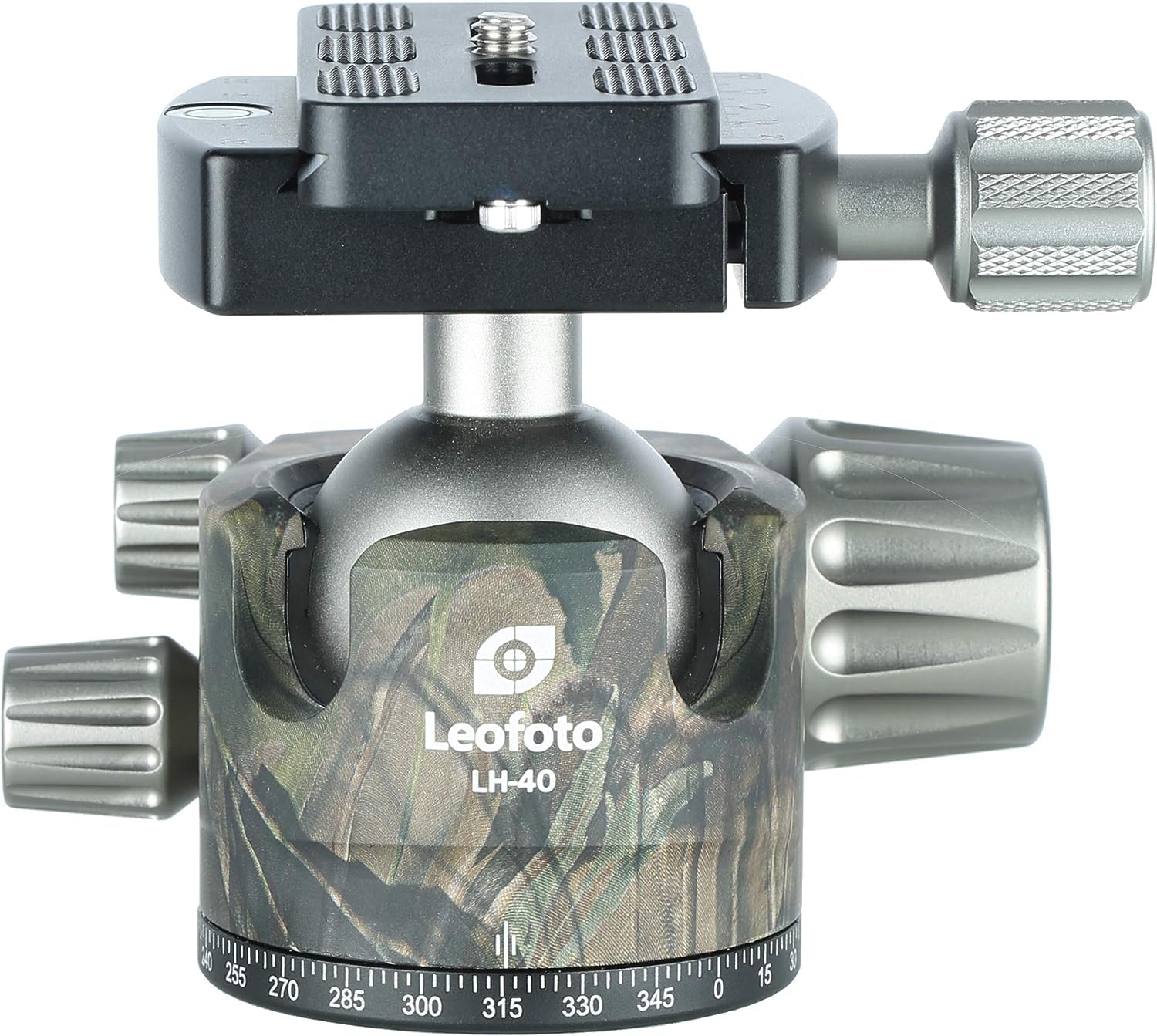 leofoto Leofoto lh-40 Camo Low Profile Ball Head Arca Rrs W Independent Pan Lock Camouflage