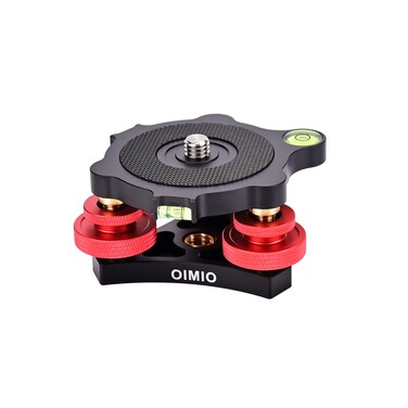 OIMIO Tripod Leveing Base Camera Leveler, Aluminum Alloy 3 Axis Tri Wheel Head with 3/8&acirc;&euro; Thread+/-5 Degree Precision Adjustment for DSLR Camera Rotator Panoramic Head