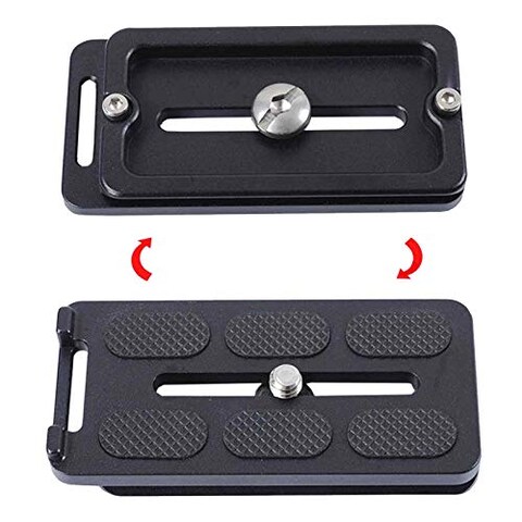 iShoot All-Metal 80mm Camera Quick Release Plate QS-80 with 1/4&quot; Screw Compatible with Arca-Swiss Fit Tripod Ball Head Panning Head Panorama Head Panoramic Head Clamp