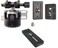 Desmond DLOW-40 Kit &amp; 3 QR Plates 40mm Low Profile Ball Head Arca / RRS Compatible w Pan Lock for Tripod