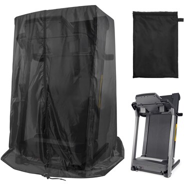 Black Treadmill Cover 46" L x 38" W x 66" H, Luxiv Dustproof Waterproof Cover for Treadmill Fold-able for Indoor Outdoor Sunscreen with Storage Bag