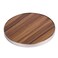 Creative Home 7 Inch Round Fiber Board Trivet Serving Board with Acacia Wood Finish and Stainless Steel Trim, 7" Diam. x 0.5" H, Brown