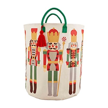 Mud Pie Oversized Pattern Gift Tote, 26" x 20", Cream