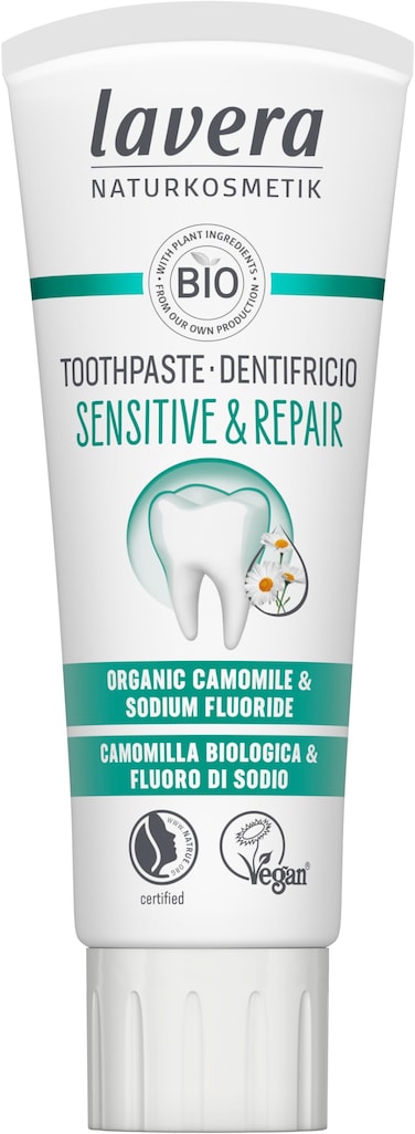 Lavera Organic Sensitive &amp; Repair Toothpaste with Fluoride New 2.54 fl oz