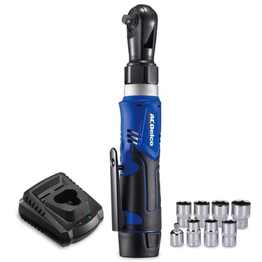 ACDelco ARW1209P G12 Series 12V Li-ion Cordless 3/8&acirc;&euro; 45 ft-lbs. Ratchet Wrench Tool Kit