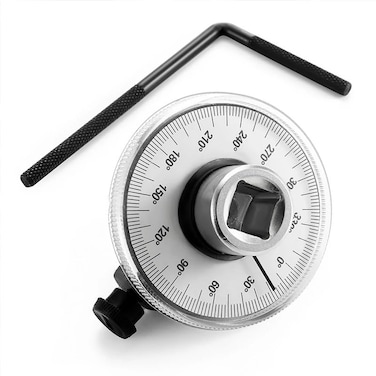 BUBUCAM 1/2 Inch Torque Wrench Angle Gauge Tool, 360&Acirc;&deg; Adjustable 1/2" Drive Torque meter Wrench Set, Professional Measure Tool