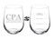 MIP Wine Glass Goblet Two Sided Good Day Bad Day Don&#39;t Even Ask CPA Certified Public Accountant (17 oz Stemless)