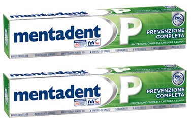 Mentadent P Toothpaste Prevention Complete 3.38 Fluid Ounce (100ml), Pack of 2