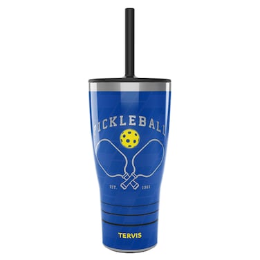 Tervis Traveler Pickleball - Est. 1965 Triple Walled Insulated Tumbler Travel Cup Keeps Drinks Cold &amp; Hot, 30oz - with Straw Lid, Stainless Steel