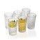 EVEREST GLOBAL Clear Highball Drinking Glasses set of 6 Fancy Drinking Glasses 11 oz with Diamond Pattern Embossed High Clear Glassware for Party and Wedding