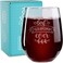 On The Rox Drinks Wine Gifts for Grandmother - 17 Oz Most Loved Grandma Engraved Stemless Wine Glass - Unique Funny Birthday, Just Because, Mother's Day Gift Ideas for Nana, Gigi, Granny, Grandmoms