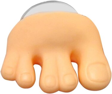 Funny Toe Foot Shape Toothbrush Holder with Suction Cup Home Bathroom Toothbrush Holder Cable Line Organizer with Sucker Toothbrush Holders