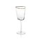 Zodax Aperitivo Triangular Stemware or Glassware - Clear with Gold Rim - Set of 4 Wine