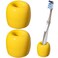 Urbanstrive Ceramic Toothbrush Holders for Bathrooms, Sleek Tooth Brush Holder Toothbrush Stand Tooth Brushing Holder, Portable Bathroom Accessories Organizer, Yellow, 2 Pack