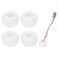 4 Pack Mini Ceramic Toothbrush Holders, Single Toothbrush Holder for Shower, Cute Toothbrush Stand for Bathroom, Medicine Cabinet, Dorm (White)
