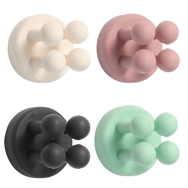 Silicone Toothbrush Holders Self Adhesive Hooks Toothbrush Holders,Silicone Wall Hook,Multi-Function Hook Waterproof Self Adhesive Toothbrush Hook Plug Holder for Wall