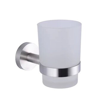 XVL Bathroom Wall-Mounted Toothbrush Holder, Brushed Steel G1006