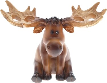 Moose with Decorative Antlers Toothbrush Holder for Cabin or Lodge Bathroom Antler Decor