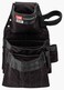 The Diamondback Miter Tool Pouch - Clip-On Tool Belt Pouch with 3 Pockets, 7 Slots, &amp; 3 Loops- Lightweight Belt Tool Pouch- Durable Tool Pouch with Belt Clip 15.25"x10.25", 1 lb (Black)