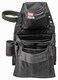 The Diamondback Miter Tool Pouch - Clip-On Tool Belt Pouch with 3 Pockets, 7 Slots, &amp; 3 Loops- Lightweight Belt Tool Pouch- Durable Tool Pouch with Belt Clip 15.25"x10.25", 1 lb (Black)